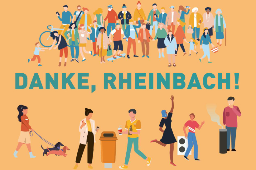 Danke Schild der Stadt Rheinbach zum Thema Stadtordnung